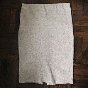 Gray Pencil Skirt